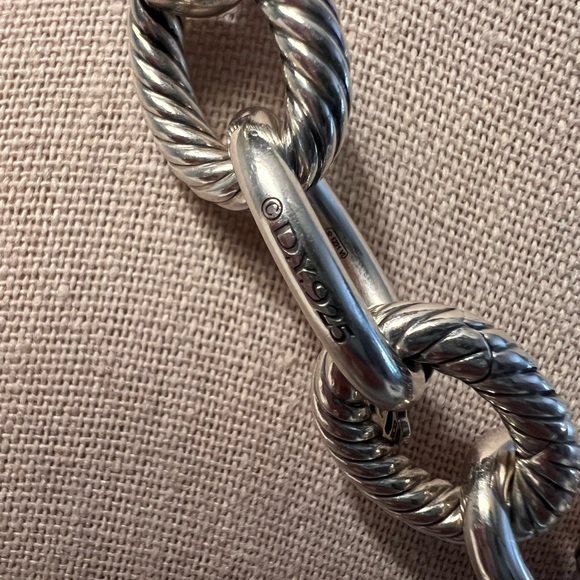 David Yurman Extra Large Oval Link Sterling Ceramic Necklace - Picture 5 of 8